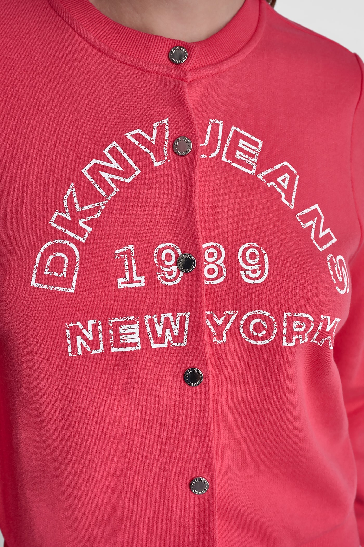 BUTTON FRONT SHRUNKEN LOGO JACKET