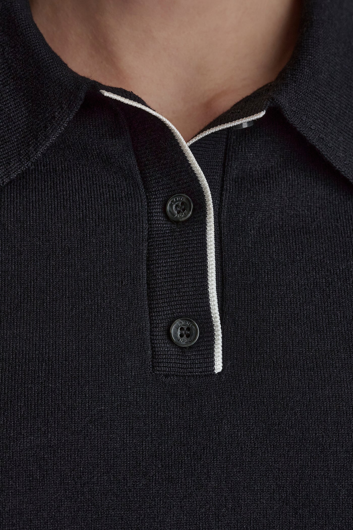 COLOR BLOCK POLO SWEATER