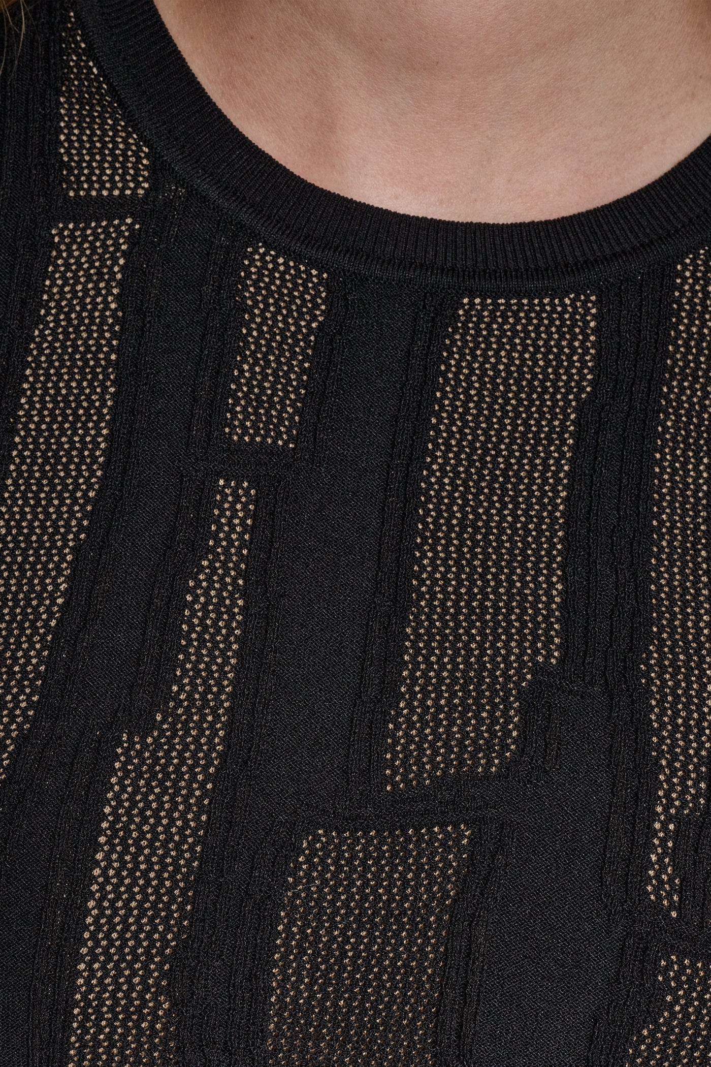 LAYERED MIXED STITCH SWEATER