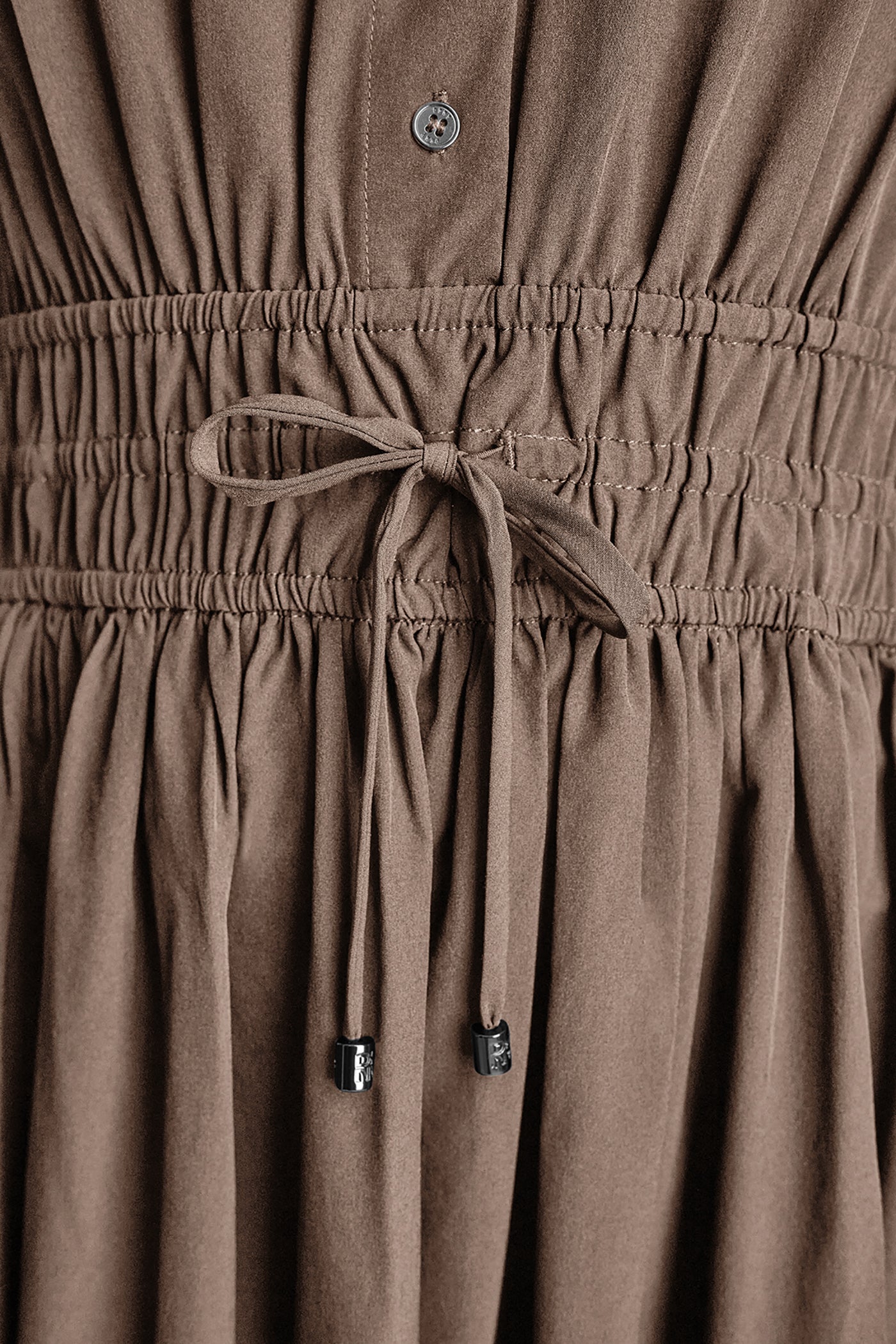 SMOCKED-WAIST COMMUTER DRESS
