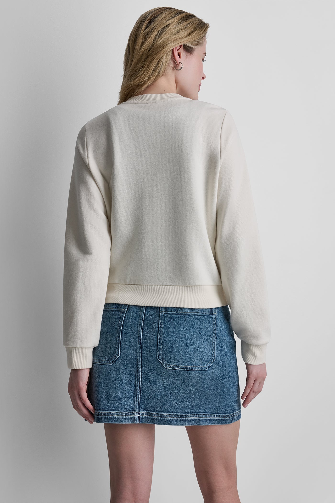 BUTTON FRONT SHRUNKEN LOGO JACKET