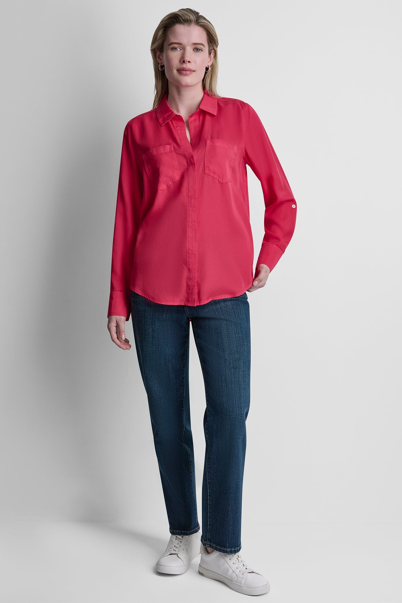 GARMENT DYE SPLIT BACK SHIRT