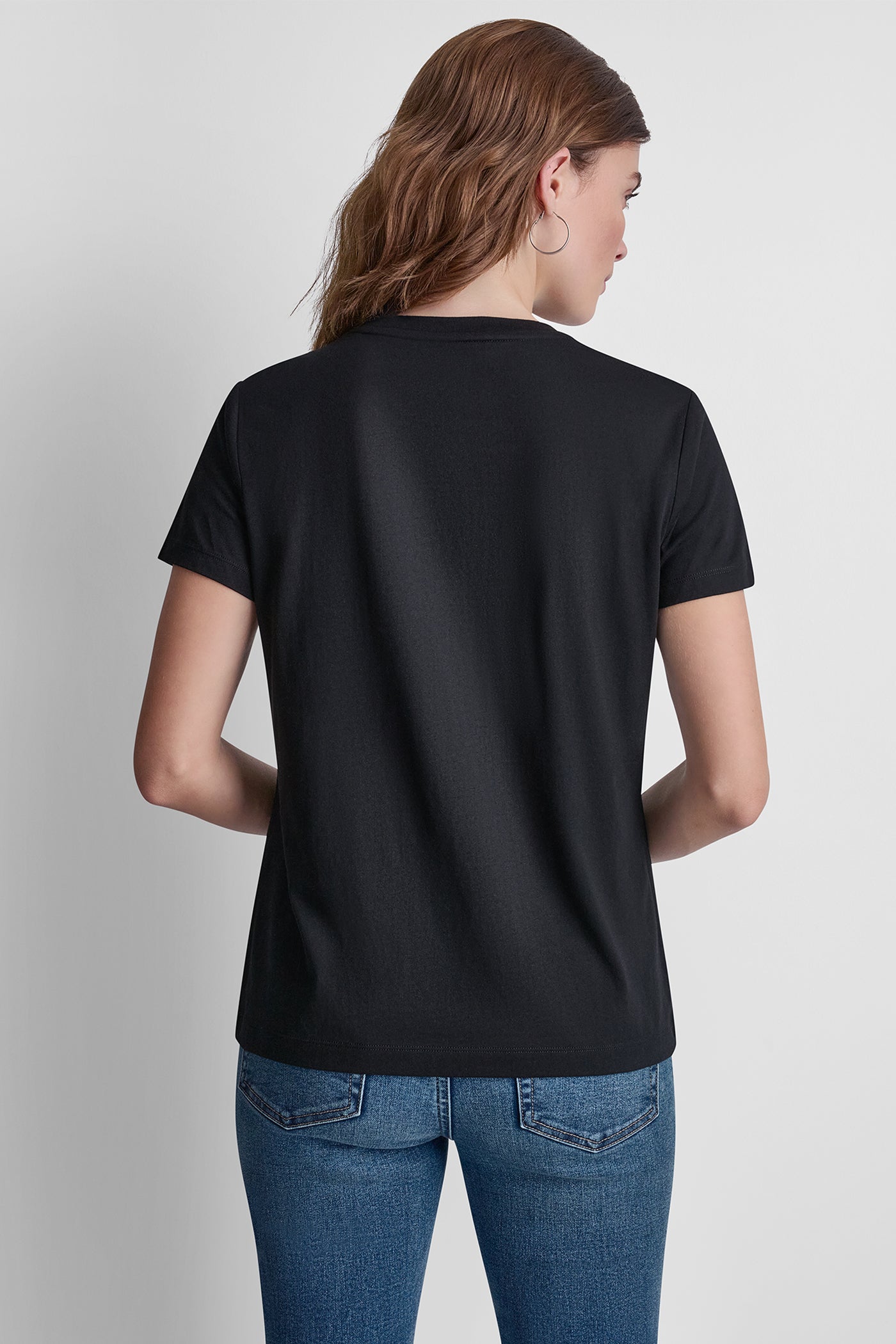 DKNY JEANS STACKED RHINESTONE DOME TEE