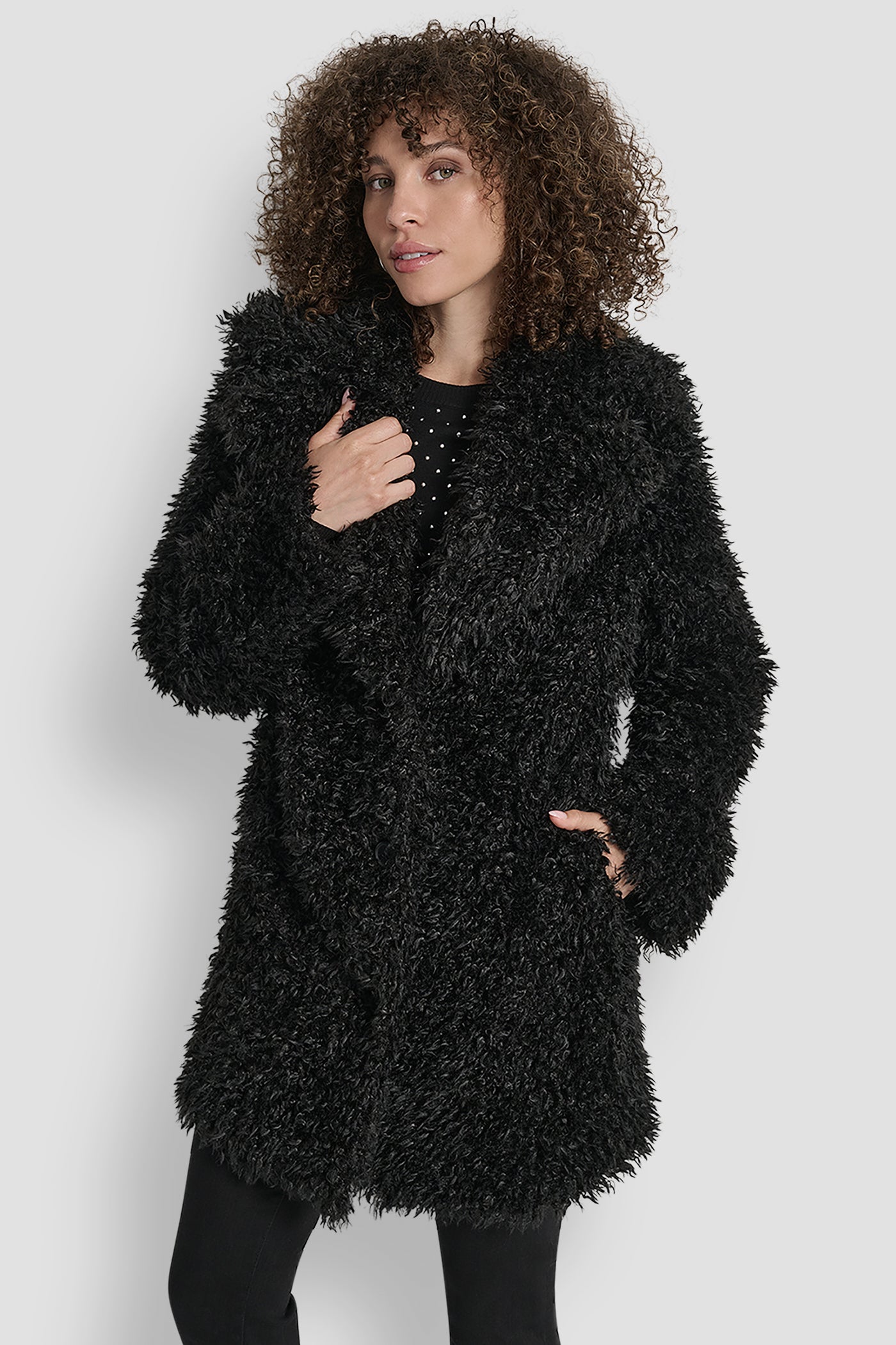 FAUX TEDDY FUR JACKET