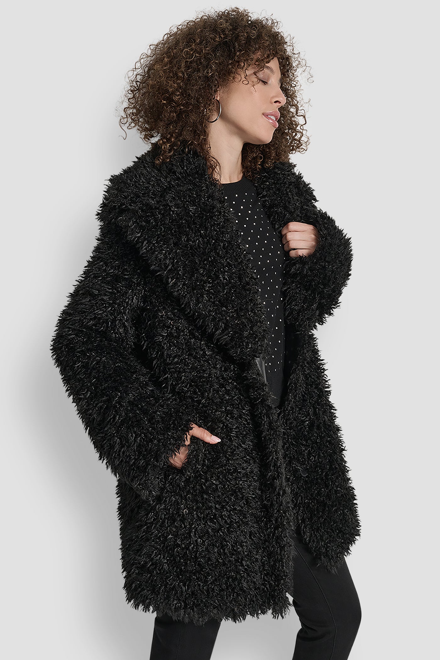 FAUX TEDDY FUR JACKET