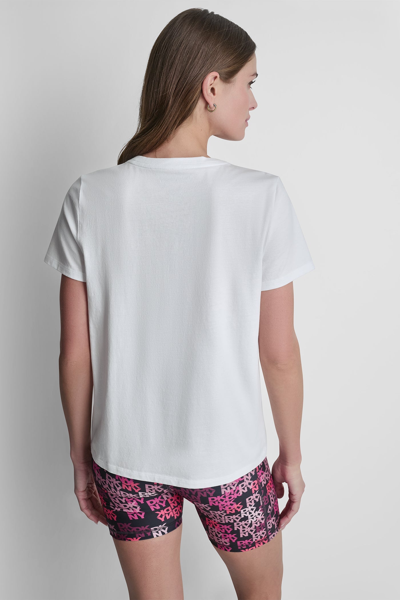 DKNY CAMO MIXED MEDIA LOGO TEE
