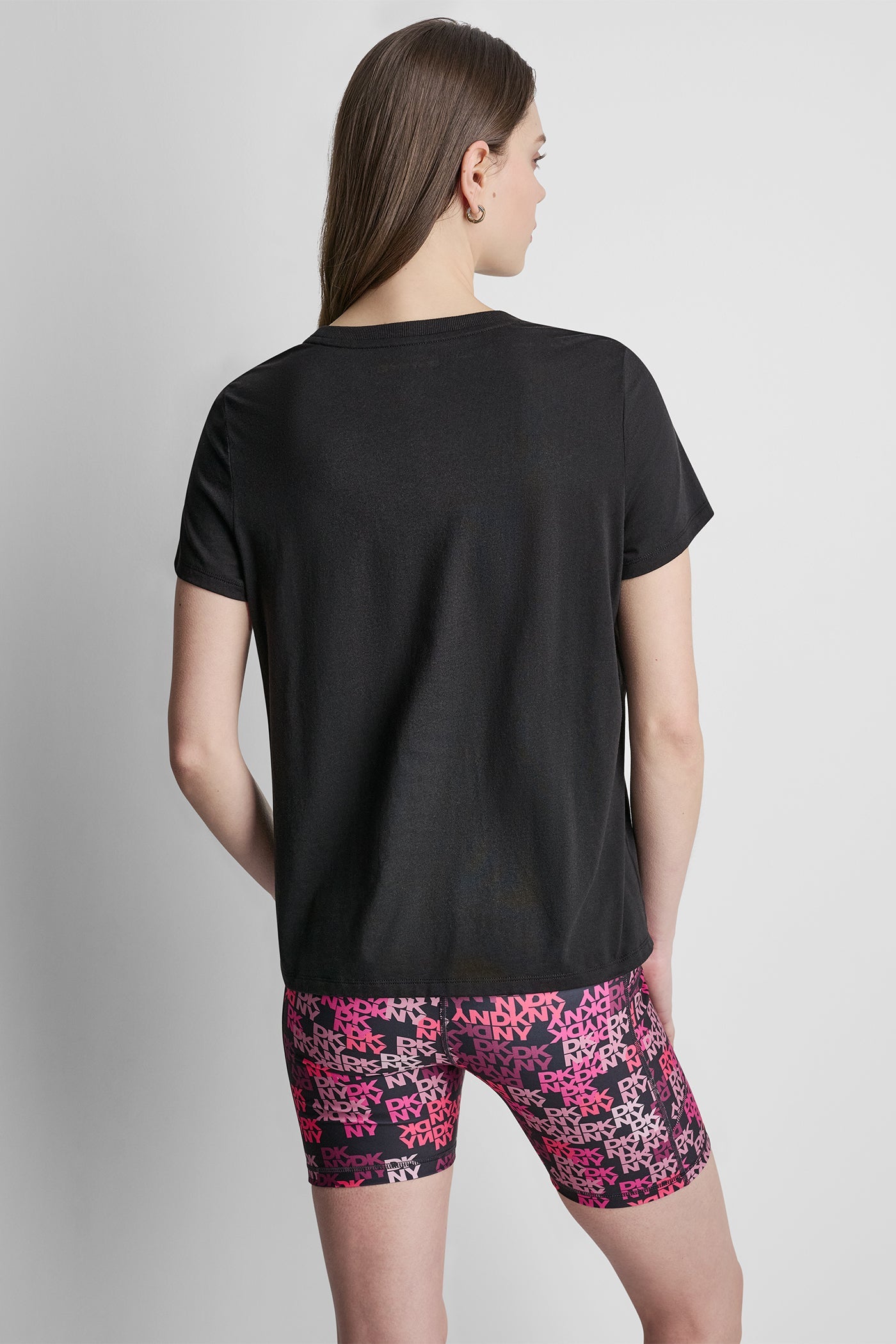 DKNY CAMO MIXED MEDIA LOGO TEE