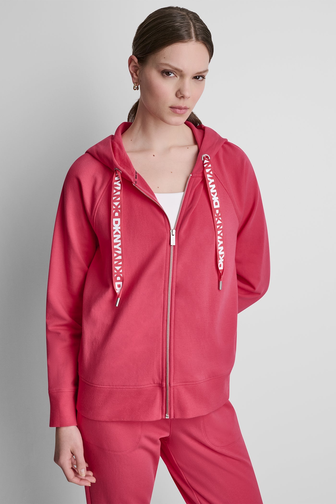 TWO-TONE LOGO DRAWSTRING HOODIE