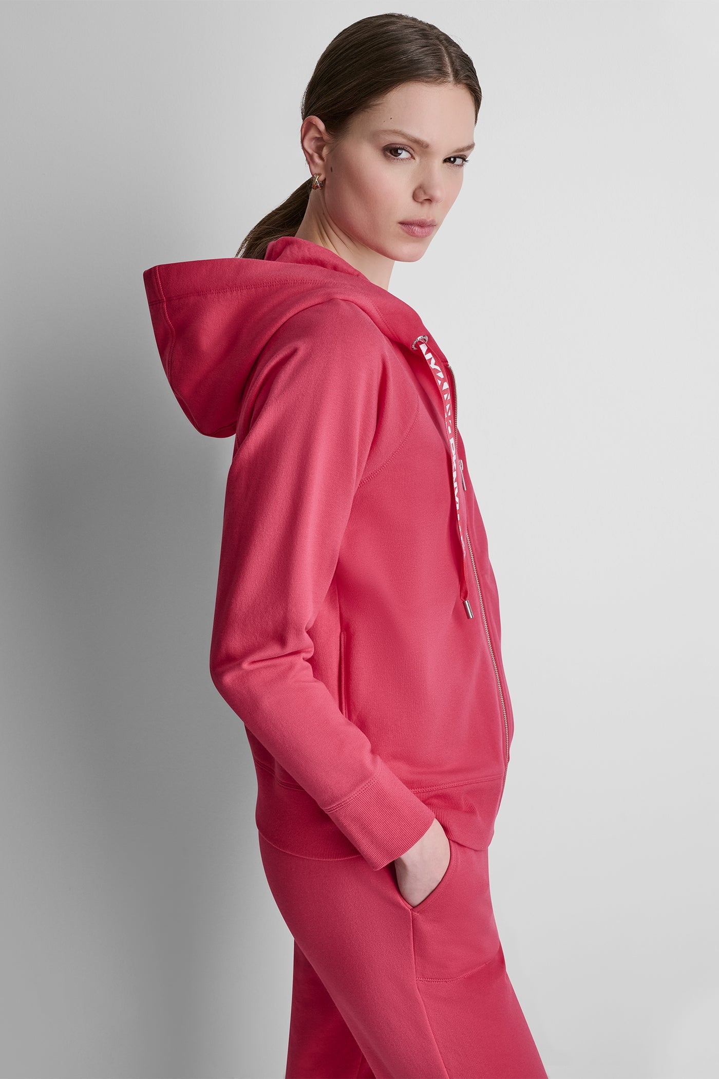 TWO-TONE LOGO DRAWSTRING HOODIE