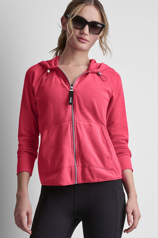 MINI WAFFLE FULL-ZIP HOODIE