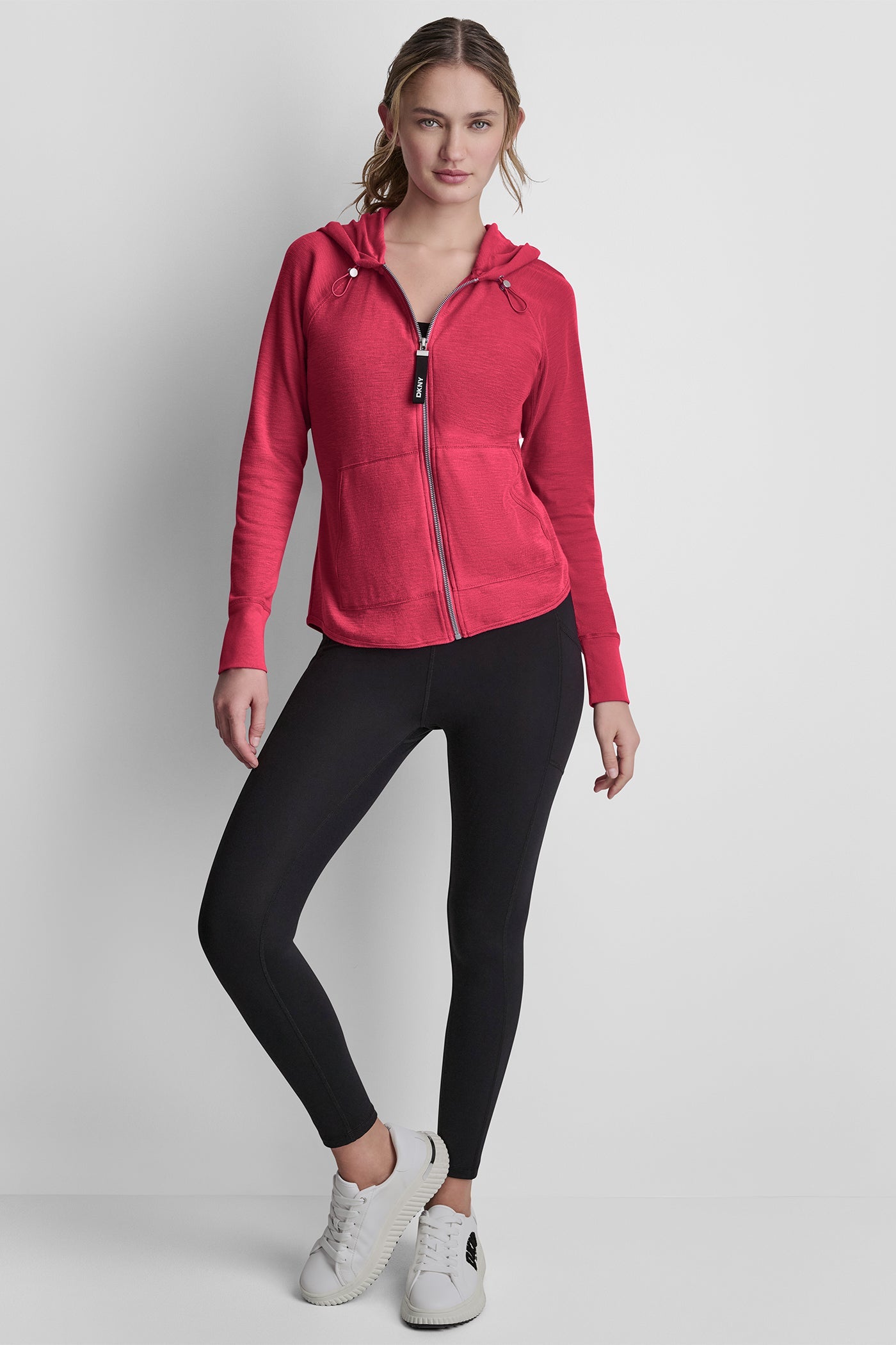 MINI WAFFLE FULL-ZIP HOODIE