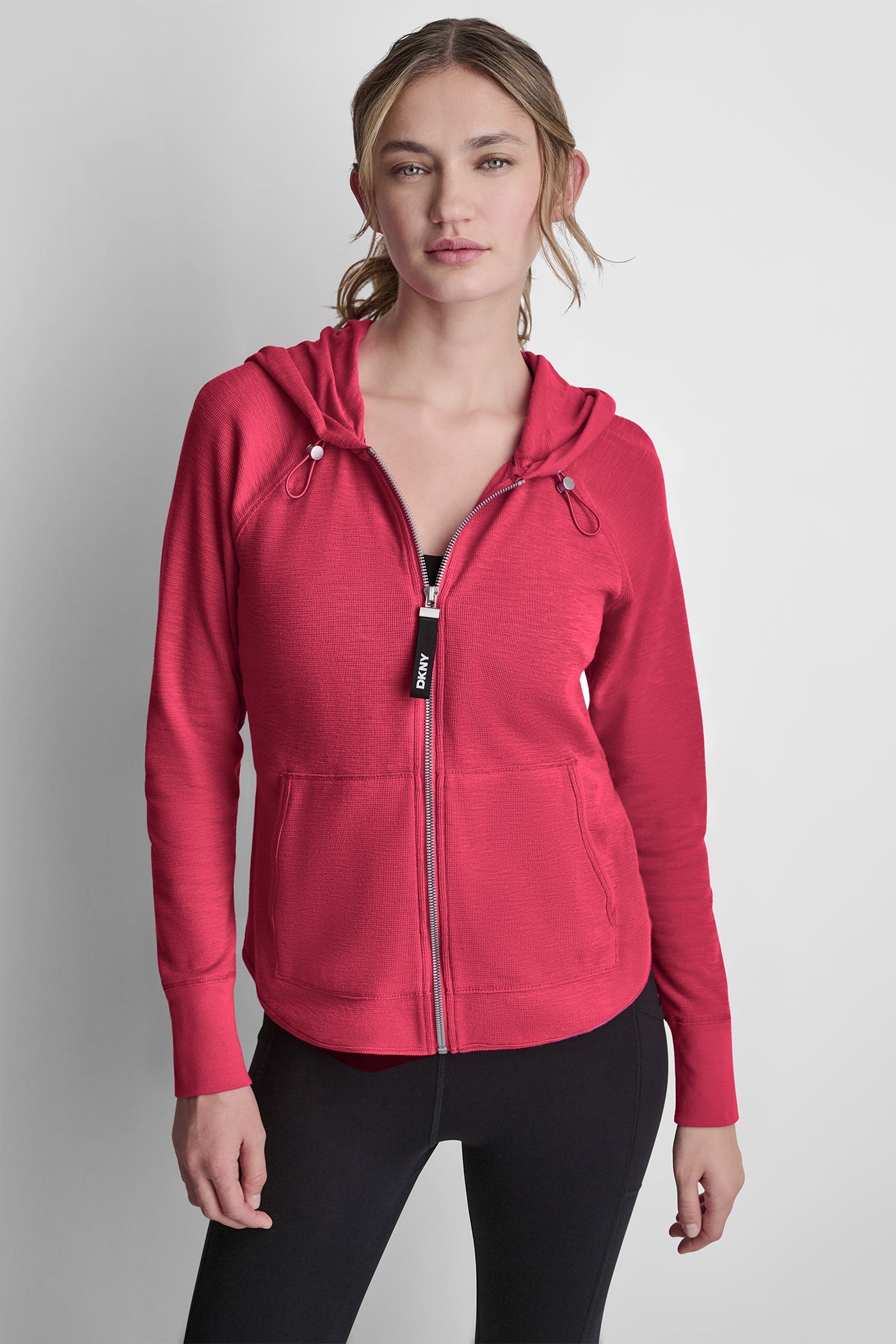 MINI WAFFLE FULL-ZIP HOODIE