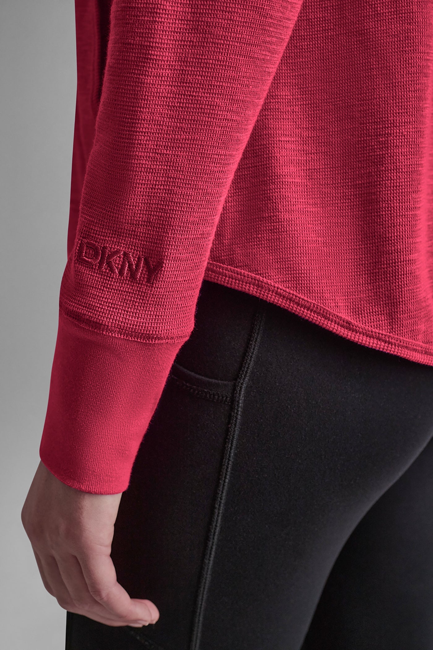 MINI WAFFLE FULL-ZIP HOODIE