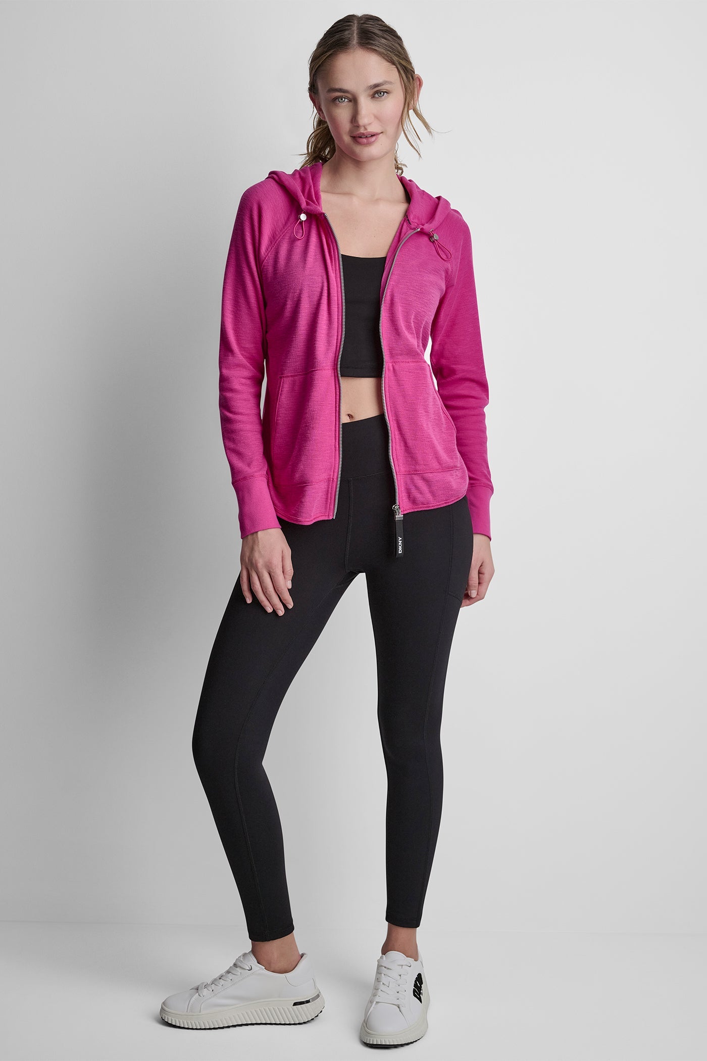 MINI WAFFLE FULL-ZIP HOODIE