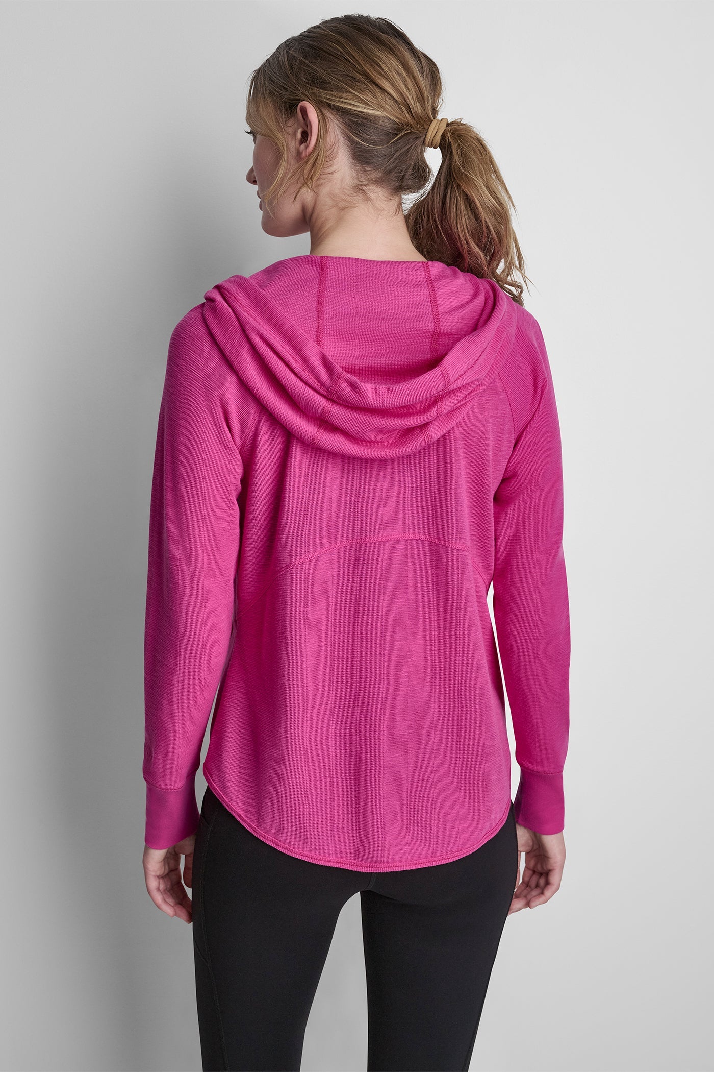 MINI WAFFLE FULL-ZIP HOODIE