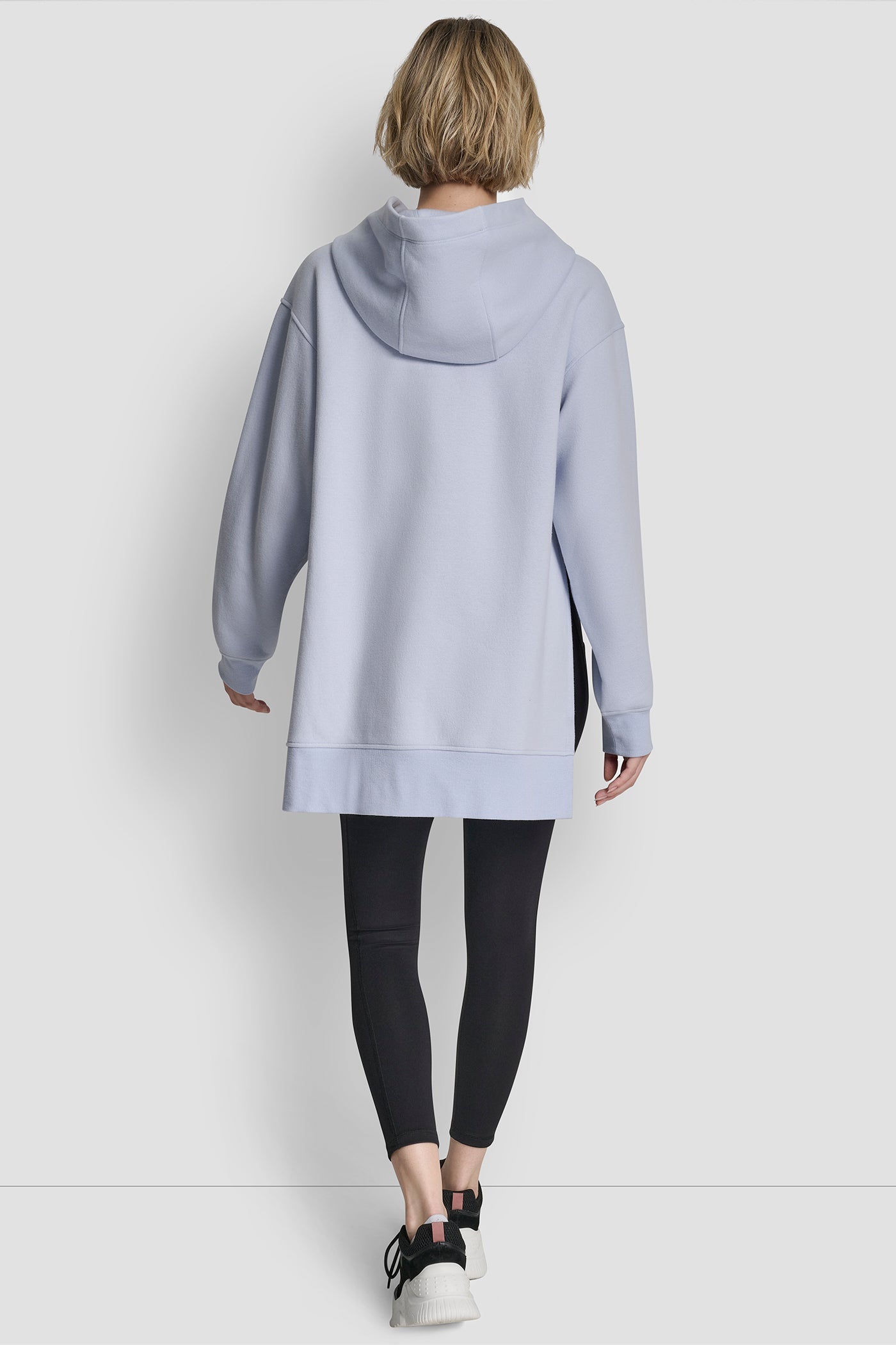 3D VARSITY LOGO OVERSIZED TUNIC HOODIE