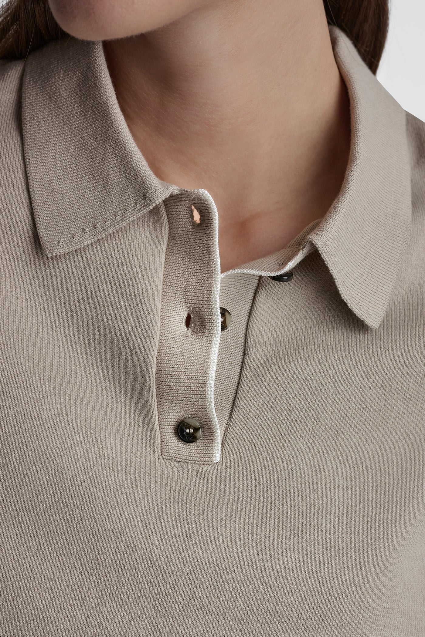 COLOR BLOCK POLO SWEATER
