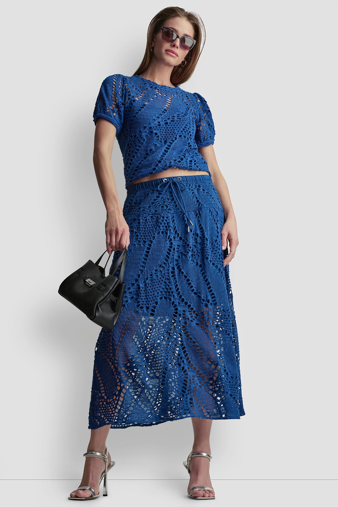CROCHET LEAF MIDI SKIRT