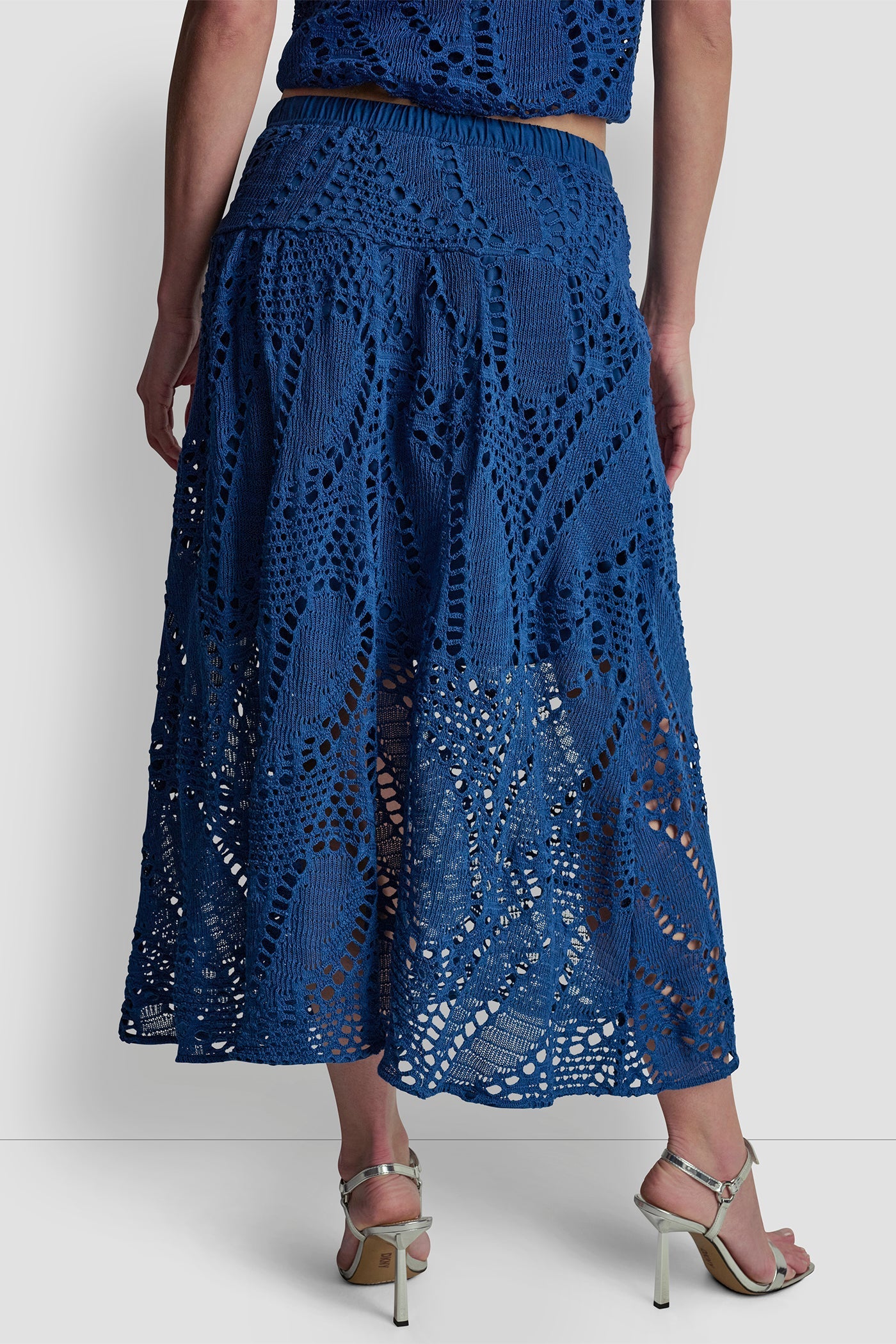 CROCHET LEAF MIDI SKIRT