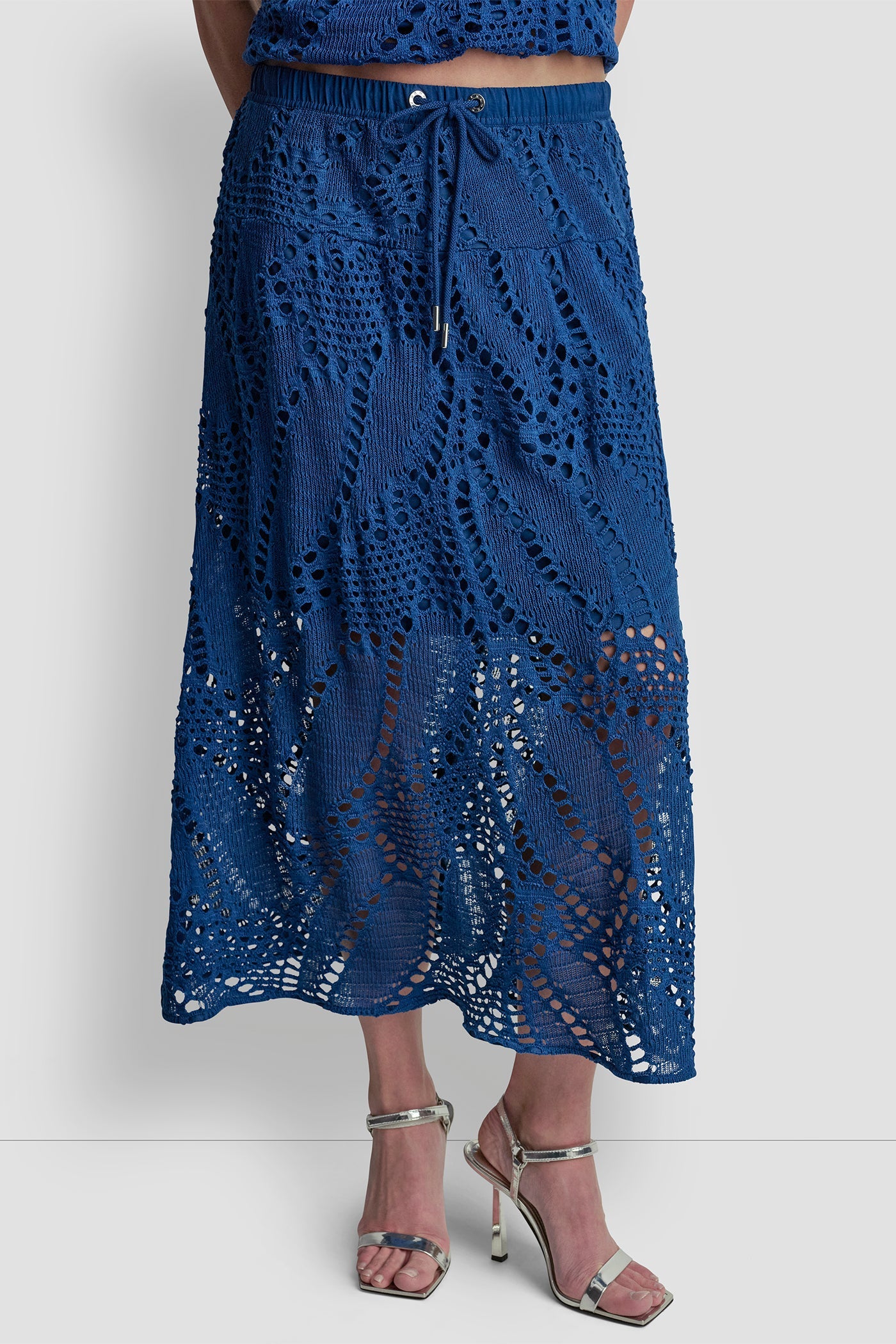 CROCHET LEAF MIDI SKIRT