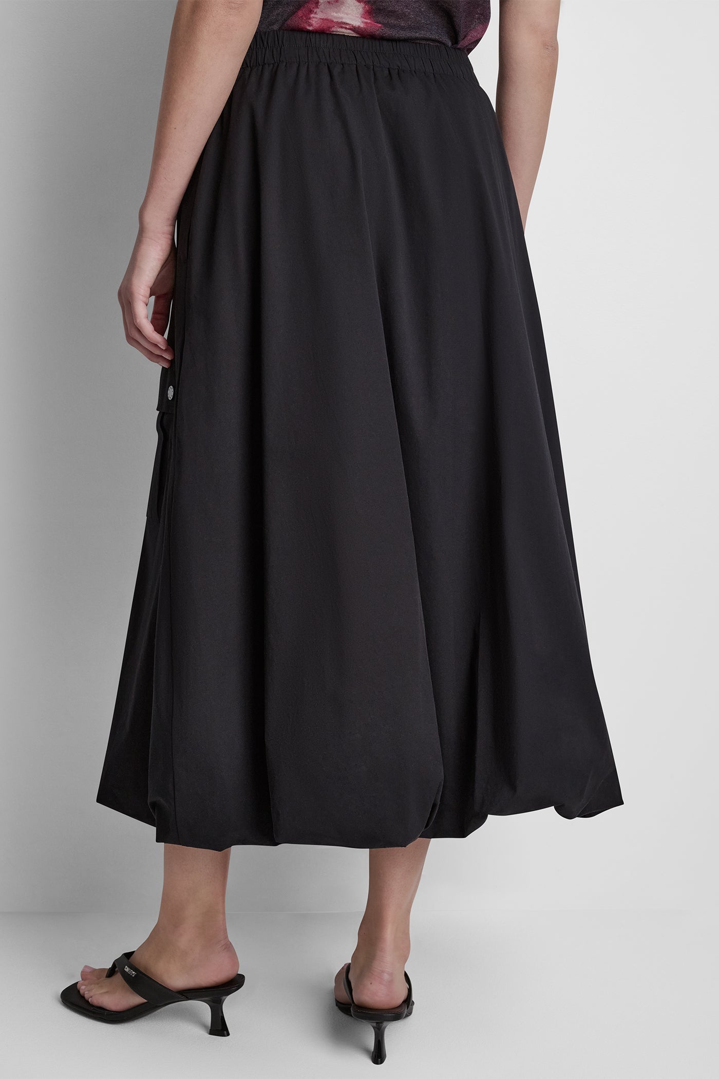 CARGO POCKET BUBBLE MIDI SKIRT