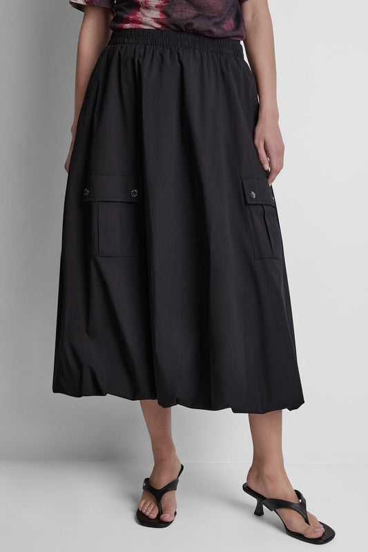 CARGO POCKET BUBBLE MIDI SKIRT